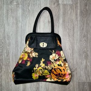 Black and floral large bag.